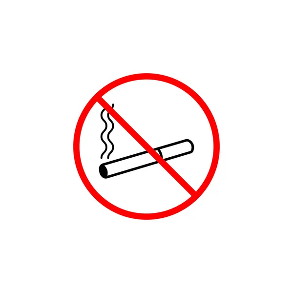No fumar icono de línea, señal de prohibición, prohibir — Archivo Imágenes Vectoriales