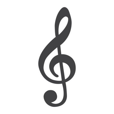 Tiz nota anahtarı satırı simgesi, müzik ve çalgı, Not işareti vektör grafikleri, doğrusal model beyaz bir arka planda eps 10.