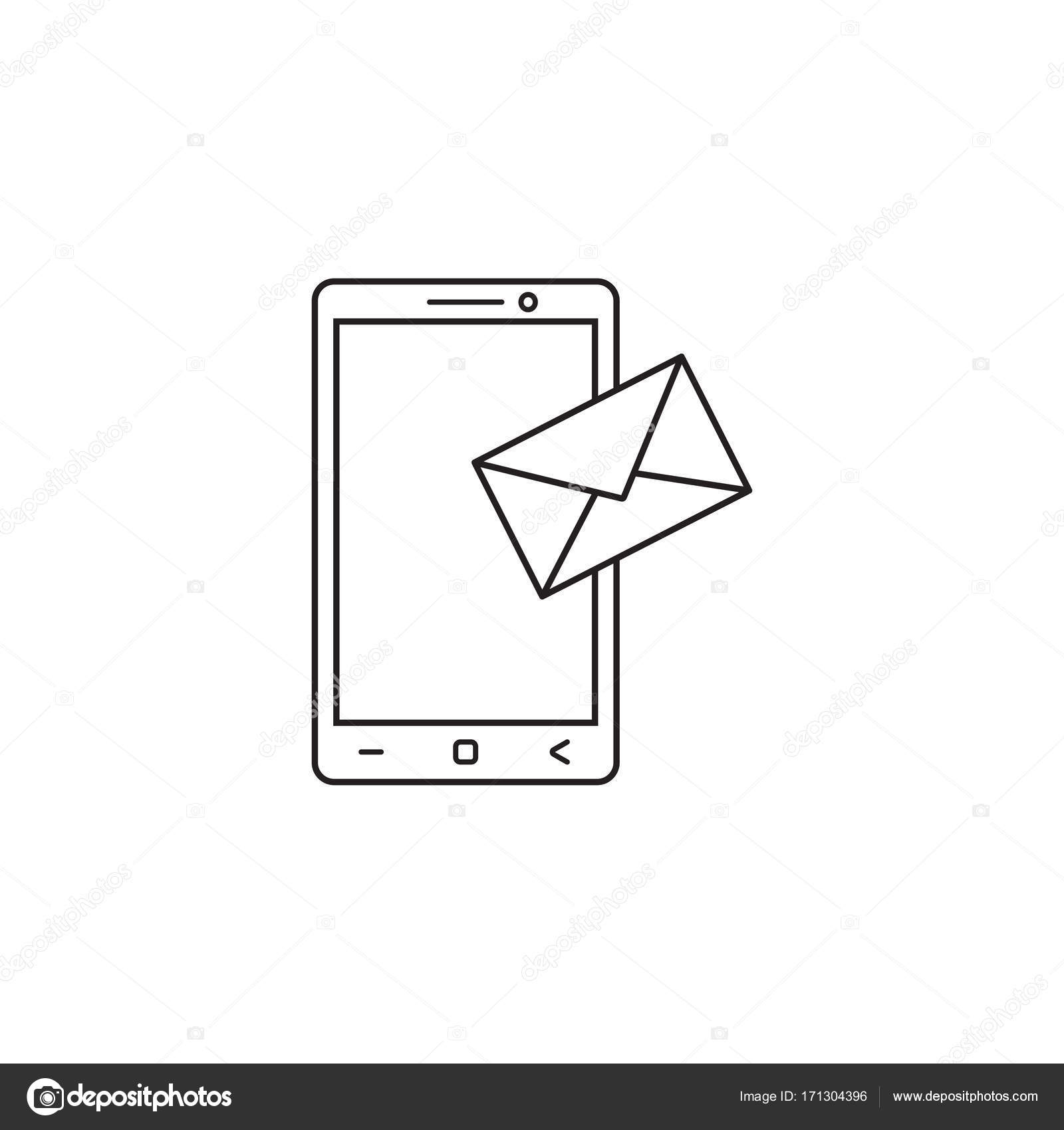 Ic ne de ligne mobile mail signe de sms  message  Image 