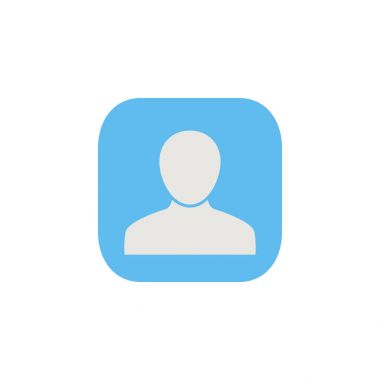 İletişim düğmesini ve kullanıcı düz simgesi, Modern işareti