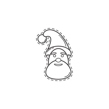 Mutlu Noel Baba baş simge, Merry Christmas 2016 tatil, vecto