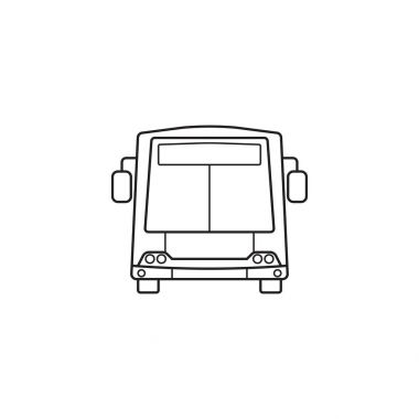 otobüs simgesi, toplu taşıma simge vektör grafikleri