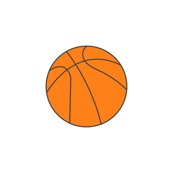 Pelota de baloncesto icono sólido, deporte, gráficos vectoriales — Archivo Imágenes Vectoriales