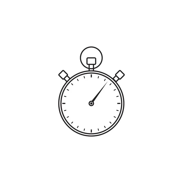 Stoppuhr-Liniensymbol, Timer für Apps, — Stockvektor