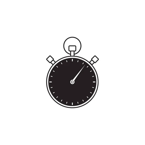 Stopwatch icono sólido, temporizador para aplicaciones — Vector de stock