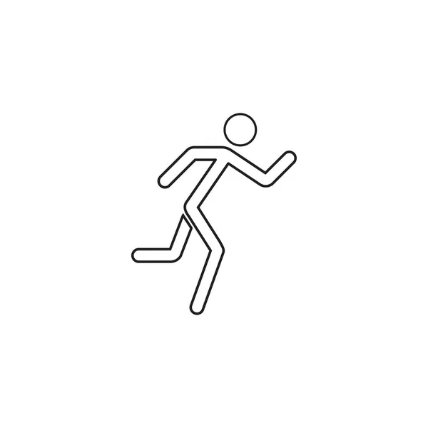 Icône de ligne homme, sport rapide et fitness — Image vectorielle