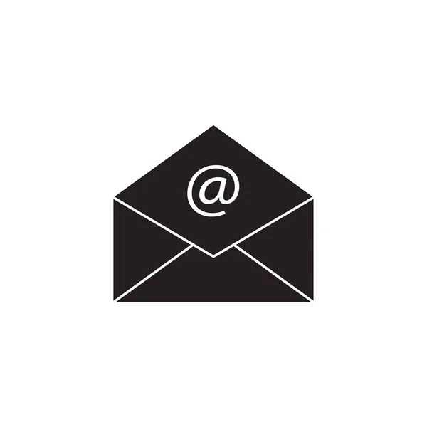 Open mail ícone sólido, representando e-mail, envelope — Vetor de Stock