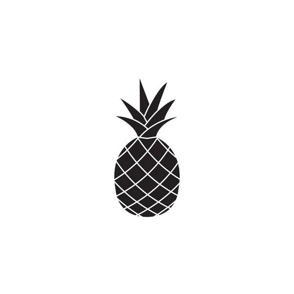 Icono de piña y ananas soldi, fruta sana — Vector de stock