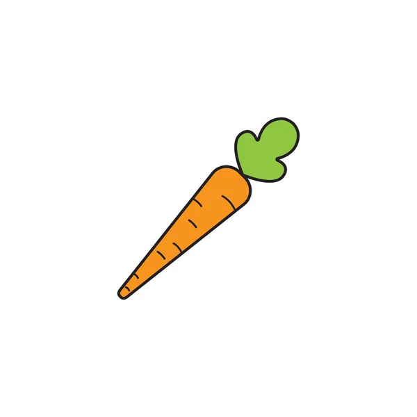 Icono de línea sólida de zanahoria, fruta sana — Vector de stock