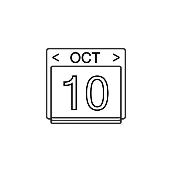 Icono de línea de calendario, Signo moderno para móvil — Archivo Imágenes Vectoriales