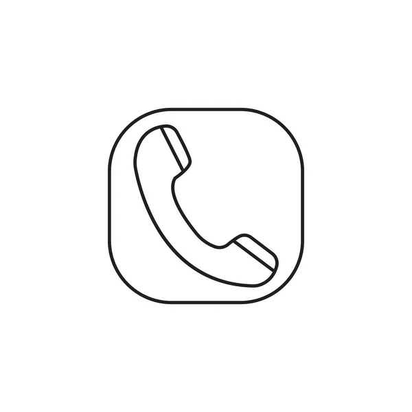 Phone Call line icon, incoming and vintage — Stock Vector