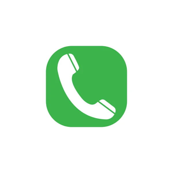 Llamada telefónica icono plano, entrante y vintage — Vector de stock