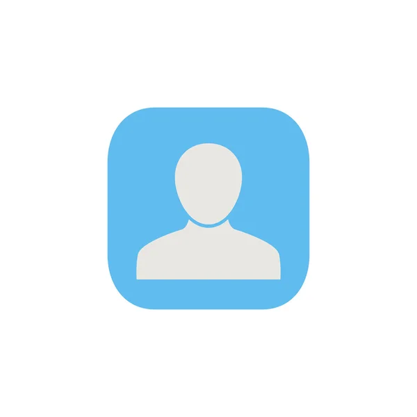 Kontakta knappen och användare platt ikon, moderna tecken — Stock vektor