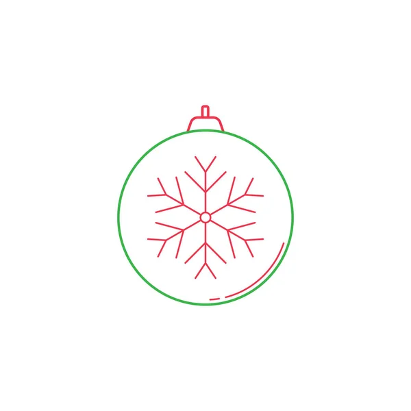 Juletræ bold ikon, kugler, 2016 ferie, vektor grafik – Stock-vektor