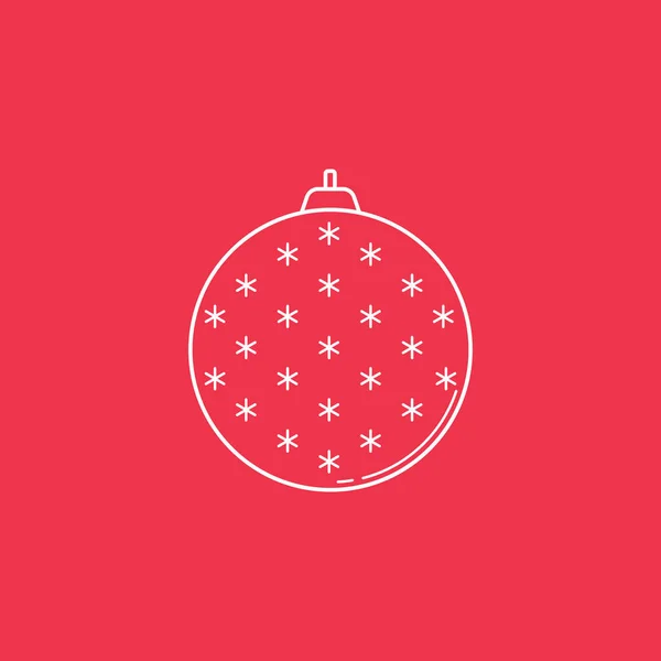 Икона Рождественский шар, безделушки, 2016 праздник, векторная графика — стоковый вектор