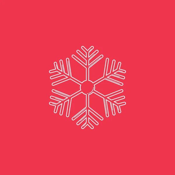 Hópehely ikon, a hideg szimbólum, a vektor grafika, lineáris szerkezet — Stock Vector