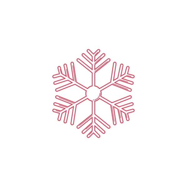 Pictograma fulg de zăpadă, simbol rece, grafică vectorială, un pat liniar color — Vector de stoc
