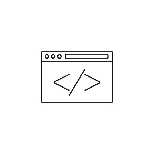 Custom coding icon, programming symbol — Stock Vector