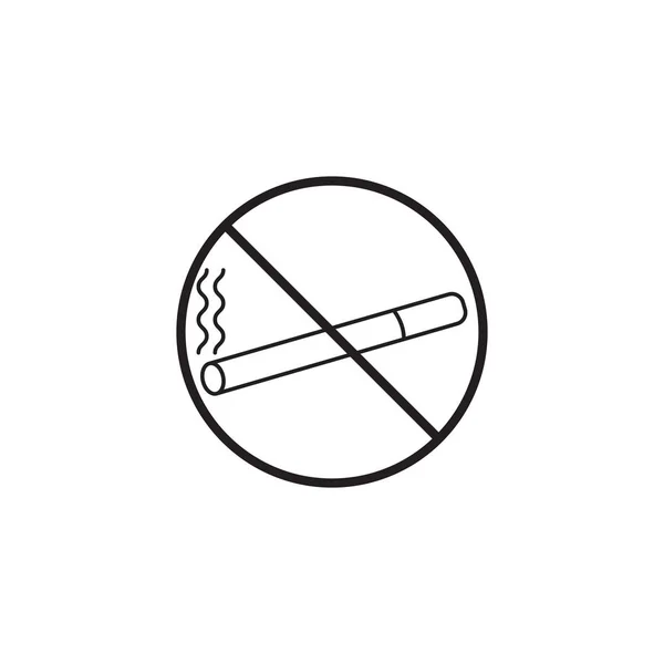 No smoking line icon, prohibited sign — Stock Vector