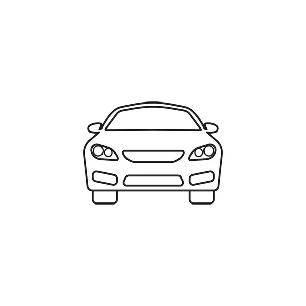 Icono del coche, gráficos vectoriales símbolo del automóvil — Archivo Imágenes Vectoriales
