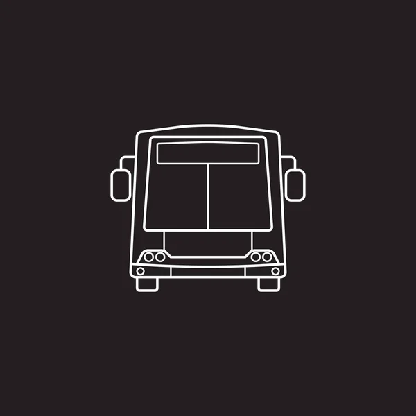 Icono de autobús, gráficos vectoriales símbolo de transporte público — Vector de stock