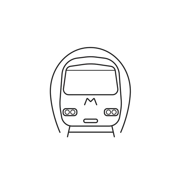 Metro icono del metro, transporte público — Vector de stock