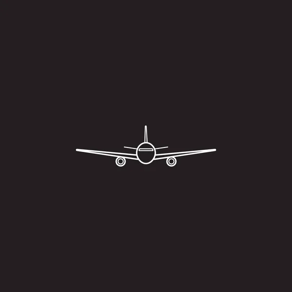 Ícone de avião, símbolo de avião de transporte —  Vetores de Stock