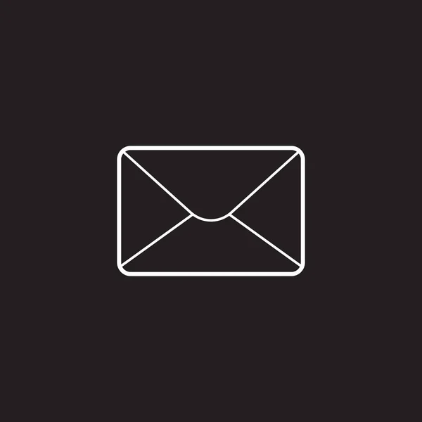 E-Mail Thin Line Icon, Brief Outline Vektor Logo — Stockvektor