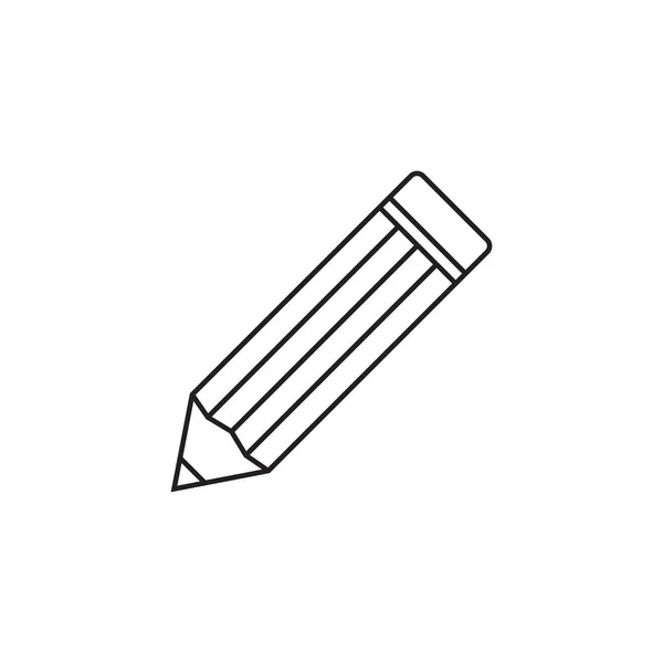 Bleistift-Symbol für dünne Linien, Umrissvektor bearbeiten — Stockvektor