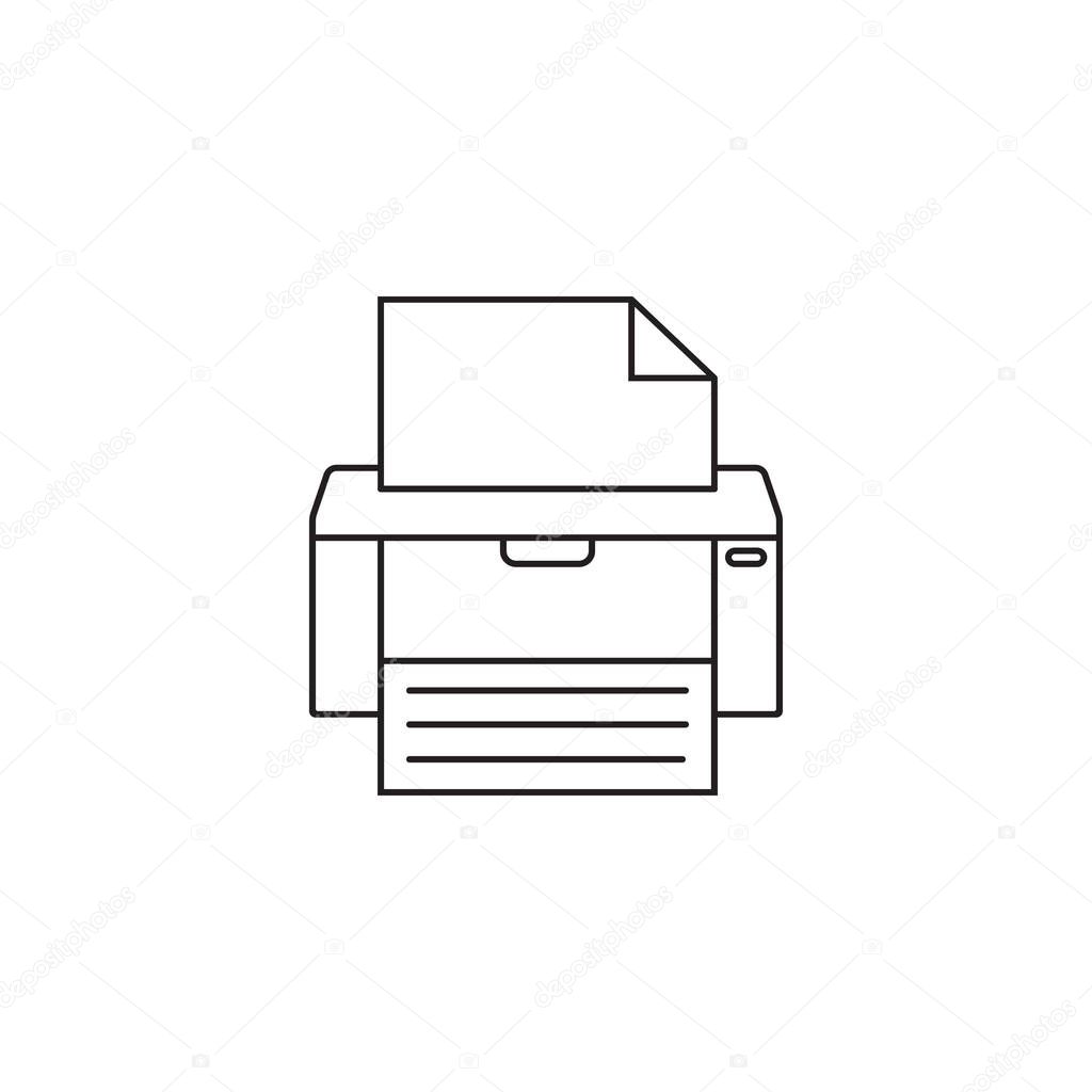 Fax line icon, printer, electronic device,