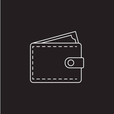 çanta satırı simgesi, anahat vektör logo illüstrasyon, doğrusal pictog