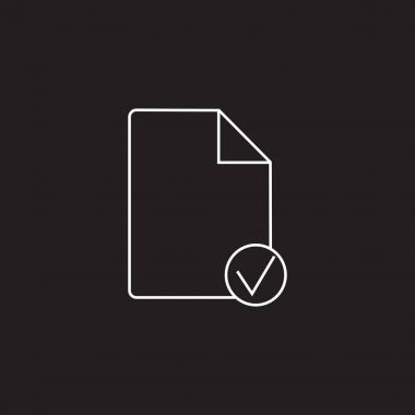 Dosya satırı simgesi, boş belge anahat vektör logo çizim,