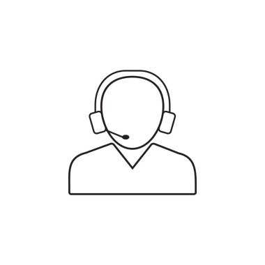 satırı simgesi destek, çağrı merkezi dış ve katı vektör işareti, li