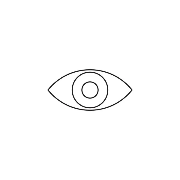 Ikon garis mata, ilustrasi logo vektor garis luar visi, p linier - Stok Vektor