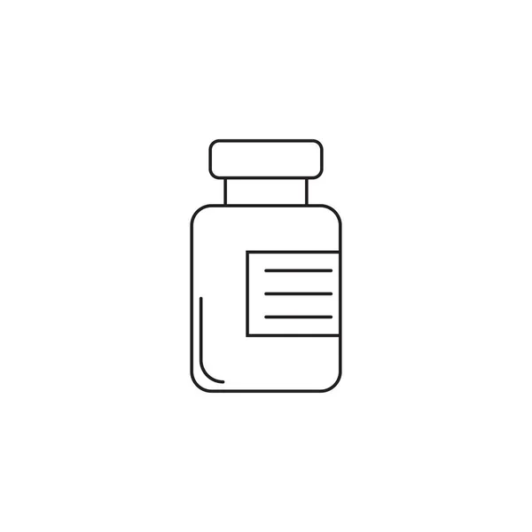 Vecteur d'icône de bouteille de pilule, illustration de logo solide de pot de médicaments — Image vectorielle