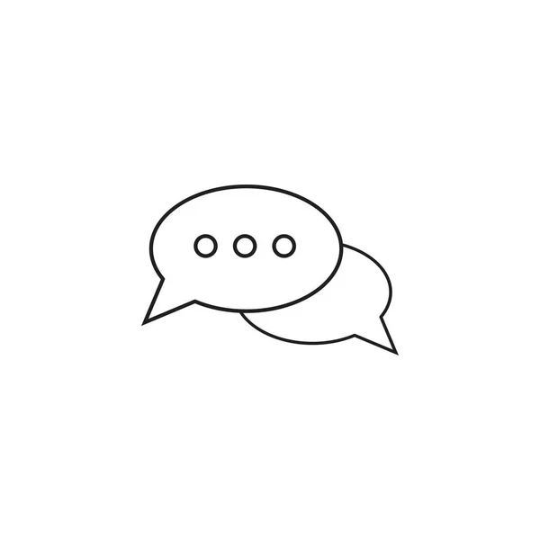 Message bubbles thin line icon, chat outline vector logo illustr — Stock Vector