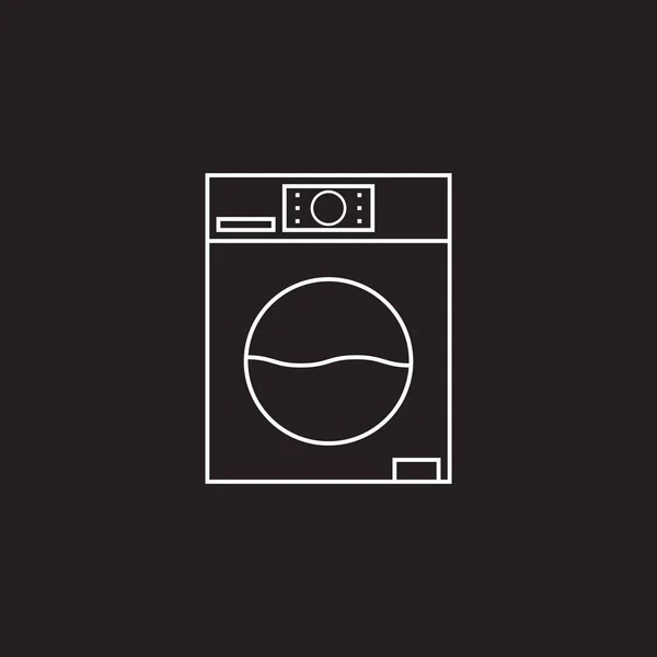 Vector de icono de lavadora, ilustración de logotipo sólido de lavandería, pi — Vector de stock