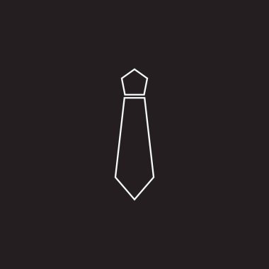 kravat satırı simgesi, anahat vektör logo illüstrasyon, doğrusal pictogra