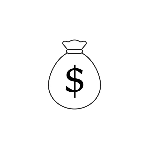 Εικονίδιο χρήματα τσάντα γραμμή, εικονογράφηση λογότυπο φορέα διάρθρωσης, γραμμική pi — Διανυσματικό Αρχείο