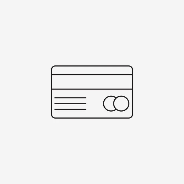 Línea de tarjeta de crédito icono, esquema vector logotipo ilustración, lineal — Vector de stock