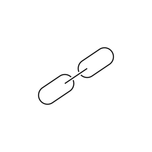 Иконка линии звена, рисунок векторного логотипа контура цепи, линейное p — стоковый вектор