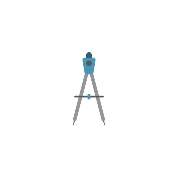 Vector de icono de herramienta de brújula, Divisor logotipo sólido, pictograma colorido — Vector de stock