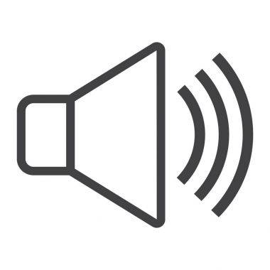 Ses satırı simgesi, web ve mobil, ses işareti vektör grafikleri, doğrusal model beyaz bir arka planda eps 10.