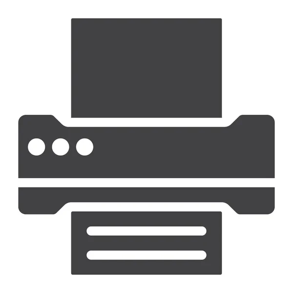 Icono del glifo de la impresora, web y móvil, gráficos vectoriales de signos de fax, un patrón sólido sobre un fondo blanco, eps 10 . — Vector de stock