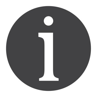 Bilgi glif simgesi, web ve mobil, bilgi işareti vektör grafikleri, beyaz bir arka planda eps 10 katı bir desen.