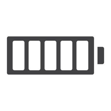 Tam pil glif simgesi, web ve mobil, enerji işareti vektör grafikleri, beyaz bir arka planda eps 10 katı bir desen.