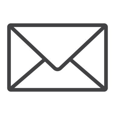 Adres satırı simgesi, web ve mobil, mektup işareti vektör grafikleri, doğrusal model beyaz bir arka planda eps 10.