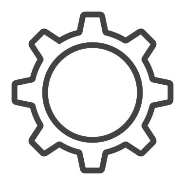 Ayarları satırı simgesi, web ve mobil, işareti vektör grafikleri, doğrusal model beyaz bir arka planda eps 10 cog.