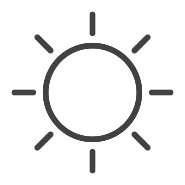 Parlaklık satırı simgesi, web ve mobil, vektör grafikleri, doğrusal model beyaz bir arka planda eps 10 Paz Üye.