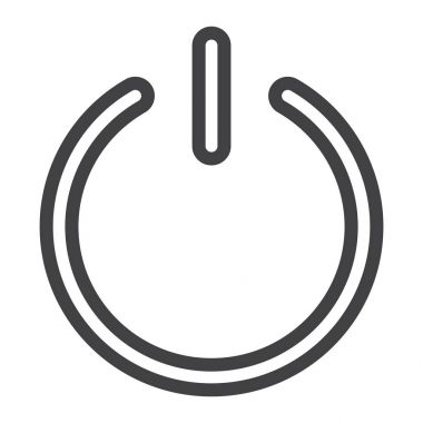 Güç hattı simgesi, web ve mobil, işareti vektör grafikleri, doğrusal model beyaz bir arka planda eps 10 itme.